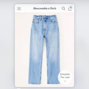 NWT Abercrombie ultra high rise ankle straight jean curve love
